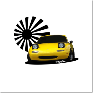 Miata MX-5 NA Yellow Posters and Art